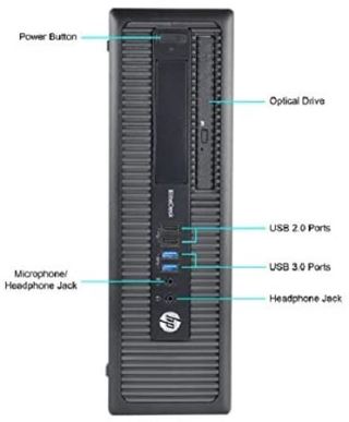 HP EliteDesk 800 G1 SFF, Intel 4th Core i5-4570, Ram3 4Gb, SSD 128G, DVD.
